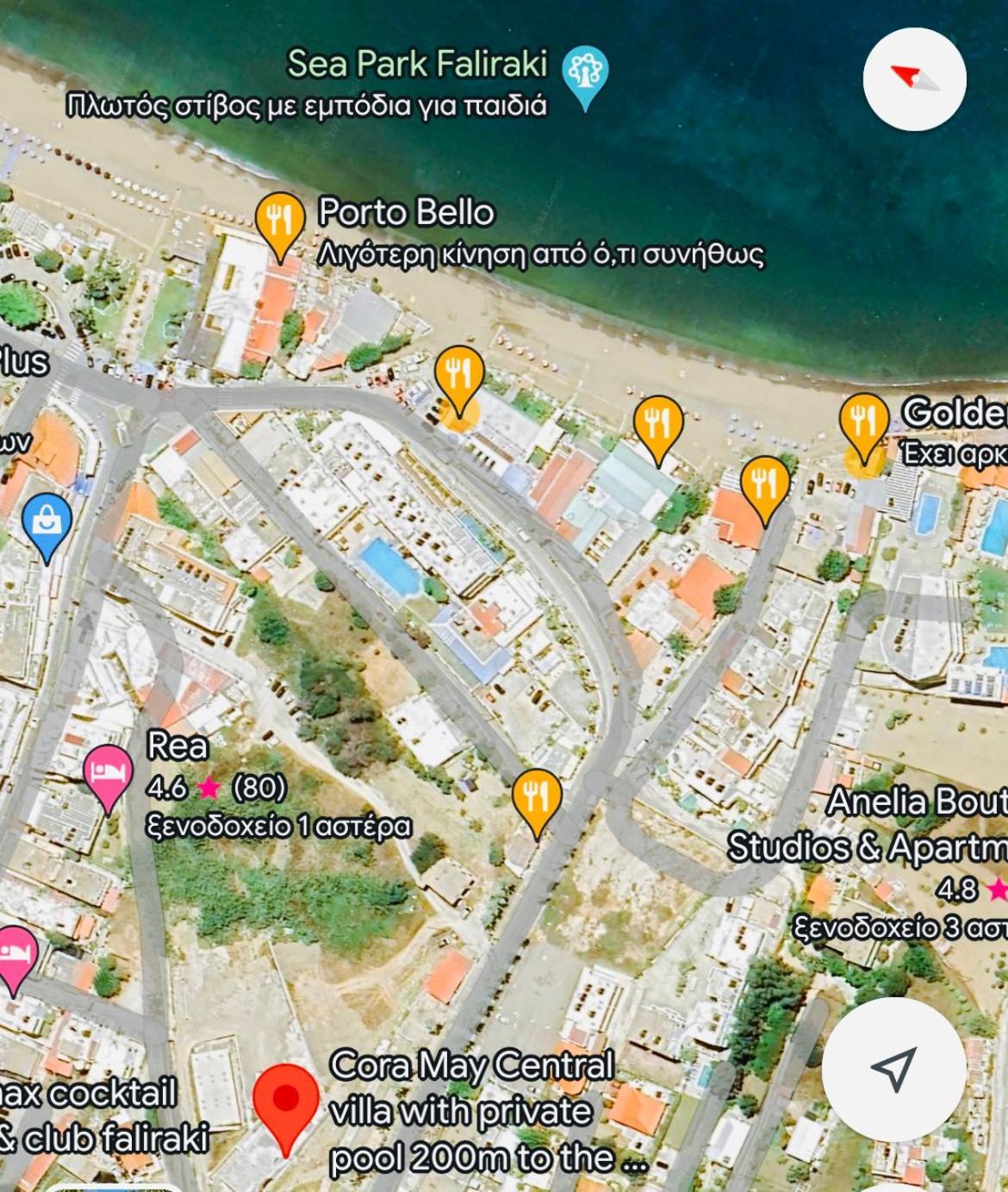 Cora May Central Villa With Private Pool 200M To The Beach Faliraki Bagian luar foto